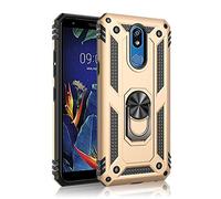 BestST Funda para Huawei Mate 20 Lite,+ HD Protector Pantalla,con Anillo Soporte, Antigolpes Rígida Robusta Carcasa Resistente al Impacto Militar Duradera Blindada Fuerte de Seguridad,Oro