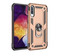 BestST Funda para Samsung Galaxy A30S /A50S/A50,+ Protector Pantalla, con Anillo Soporte, Antigolpes Rígida Robusta Carcasa Resistente al Impacto Militar Duradera Blindada Fuerte de Seguridad,Oro