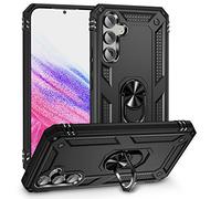BestST Funda para Samsung Galaxy A54 5G Armor Carcasa con 360 Anillo Soporte Hard PC y Silicona TPU Bumper Antigolpes Fundas Carcasas Case Adecuado Negro