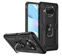 BestST Funda para Xiaomi MI 10T Lite 5G Armor Carcasa con 360 Anillo Soporte Hard PC y Silicona TPU Bumper antigolpes Fundas Carcasas Case para movil Xiaomi MI 10T Lite 5G, Negr