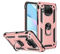 BestST Funda para Xiaomi MI 10T Lite 5G + HD Protectores de Pantalla,con Anillo Soporte Rugged TPU y PC Cubierta de Doble Capa Hybrid Carcasa y 360 °Rotación Kickstand 2 en 1 Case. RoseOro
