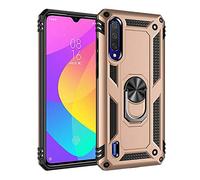 BestST Funda para Xiaomi Mi 9 Lite/Mi A3 Lite/Mi CC9,+ Protector Pantalla,con Anillo Soporte,Antigolpes Rígida Robusta Carcasa Resistente al Impacto Militar Duradera Blindada Fuerte de Seguridad