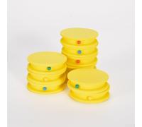 Besttoolifes 10 bobinadores de aparejos de pesca de carpa, bobinadores líderes de línea de espuma con pines, accesorios duraderos para organizar para longitudes de gancho y líderes compactos (amarillo