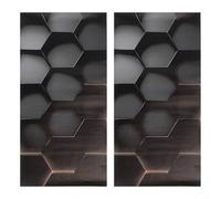 Besttoolifes 2 calcomanías de pilar B de panal para poste de puerta de coche, gráficos de vehículo de bricolaje, adhesivo de material PET resistente a la intemperie, se adapta al interior del coche (D