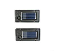 Besttoolifes 2 piezas de luces solares de repuesto superior LED panel solar, para jardín cuadrado linterna superior caja de linterna solar tapa bombilla colgante al aire libre DIY luz