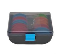 Besttoolifes 20 bobinadores de espuma con alfileres en caja de almacenamiento de plástico duradera, fácil de llevar, organizador portátil de aparejos de pesca para mar para aparejos de pesca y líneas