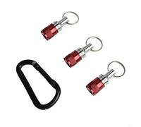 Besttoolifes 3 soportes antideslizantes para brocas con mosquetón para portabrocas SDS y organizador portátil de destornillador de tuerca, broca de metal de 43 mm (rojo)