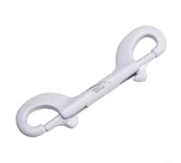 Besttoolifes 316 Equipment - Gancho submarino de doble extremo de acero para buceo, 100 mm, resistente a la erosión, clip de grado marino para conexión para fijación y engranaje inoxidable (blanco)