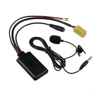 Besttoolifes Adaptador de cable auxiliar de audio para coche con micrófono integrado, interfaz de transmisión de música, compatible con Fiat 500, Alfa, Lancia, Smart451