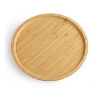 Besttoolifes Bandeja redonda de madera para servir, acabado suave, plato de vajilla de cocina multifuncional, para frutas, pizza, pan, 20 cm, 25 cm, 30 cm, tamaños (30 x 30 x 1,5 cm)