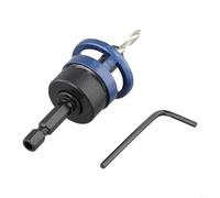 Besttoolifes Broca avellanadora de vástago hexagonal de 9,5 mm para carpintería con diseño antiretroceso, broca de núcleo de acero al carbono para hacer cajones y uso en enrutadores (9,5 x 3,5)