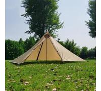 Besttoolifes Brown - Tienda de campaña piramidal ultraligera de una sola capa para 1-2 personas, resistente a la intemperie (revestimiento PU3000), plegable con soporte para bastón de senderismo, uso