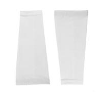 Besttoolifes Calcetines de compresión deportivos de poliéster sin pies, para ciclismo, correr, baloncesto, fitness, mangas transpirables, soporte de pierna con elástico para tela (blanco, M)