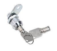 Besttoolifes Cerradura tubular de 17 mm con 2 llaves para armario, escritorio, cajón, buzón, caja de herramientas y taquilla, construcción de aleación de zinc, giro de 90 grados, leva reversible