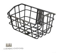 Besttoolifes Cesta delantera de aleación de aluminio para bicicleta, bolsa de manillar de bicicleta de gran capacidad con soporte de montaje estable para ir de compras, acampar, soporte de