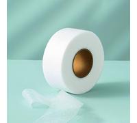 Besttoolifes Cinta de entretela de doble cara para manualidades de costura, cinta de dobladillo con plancha, tela no tejida fusible, forro blanco y negro, 80 yardas (5 cm, blanco)