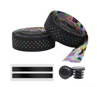 Besttoolifes Cinta de manillar de bicicleta de carretera Pu EVA perforada con textura 3D absorción de golpes, resistente al sudor, cinta de barra para barras de caída, accesorios de ciclismo, varios