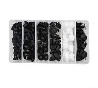 Besttoolifes Clips de empuje automotrices 100 piezas clips de ajuste de arco de rueda para retenedores de revestimiento de guardabarros sujetadores de parachoques de coche, clips de remache de nailon