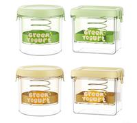 Besttoolifes Colador de yogur griego de malla fina, filtro de acero inoxidable, separador de suero de leche de cocina con tapa de almacenamiento para queso casero, leche de soja, rectangular, verde