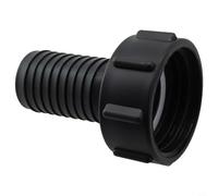 Besttoolifes Conector adaptador de tanque IBC de 1/5.1 cm 3/10.2 cm 2.5 cm 5.1 cm Conector de grifo para contenedores IBC para riego de jardín, polipropileno negro (38 mm)