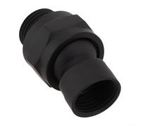 Besttoolifes Conector de ducha G1/2 Junta esférica Adaptador giratorio de latón macizo Ángulo ajustable de 23 grados para cabezales de ducha fijos, de mano y de lluvia (negro)