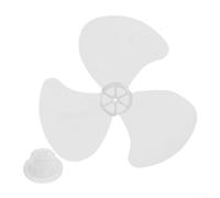 Besttoolifes Conjunto de hoja de ventilador de tres hojas de 16 pulgadas, con piezas de repuesto de cubierta protectora de tuerca, para ventilador eléctrico de escritorio de pie para uso en interiores