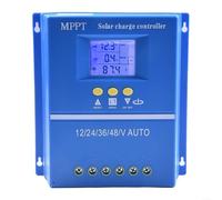 Besttoolifes Controlador de carga solar, cargador de 60 A, 80 A, 100 A, 12 V-48 V, identificación automática, pantalla LCD, puerto USB dual, 7 modos de trabajo para carga de batería (80 A)