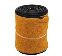 Besttoolifes Cubierta de cable de antorcha de soldadura TIG, funda de cuero vacuno de 11 pies, ignífuga, resistente al desgaste, protector de manguera para equipos de soldadura de plasma Mig de 4