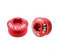 Besttoolifes Cubierta protectora de rosca para pedal de bicicleta de aleación de aluminio M14xP1.0, para pedales de bicicleta de 9/16 pulgadas, piezas de reparación antipolvo, negro, rojo, dorado