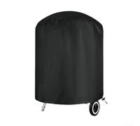 Besttoolifes Cubierta redonda para parrilla de barbacoa, protector de muebles de jardín al aire libre, protección contra el polvo impermeable con cordón para brasero de fuego 71 x 56 cm (62 x 105 cm