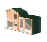 Besttoolifes Cubierta triangular para conejos, fundas para jaula de aves de corral, para interiores y exteriores, resistente al agua, conejo, guinea, cubierta antipolvo (verde, 147 x 52 x 86 cm)