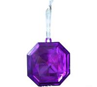 Besttoolifes Decoraciones colgantes de Navidad cuadradas y redondas con purpurina para árboles, coronas y exhibiciones festivas de temporada que crean un ambiente festivo alegre (morado amatista)