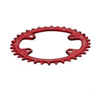 Besttoolifes Disco de diente negativo positivo mecanizado CNC, rueda de cadena única 32T 34T 36T 38T para MTB, piñón delantero de bicicleta todoterreno de 4 mm de grosor (rojo-34T)