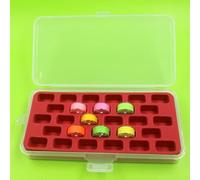 Besttoolifes Estuche organizador transparente de bobinas de costura con 28 ranuras para almacenamiento de hilos, organizador de hilos portátil, caja de almacenamiento transparente compatible con