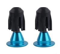 Besttoolifes Extremo del manillar de bicicleta, barra de aleación de aluminio con inserto de goma, cubierta ligera a prueba de polvo para manillar de bicicleta de carretera MTB 22-24 mm, ajuste (azul)