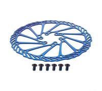 Besttoolifes Freno de disco para bicicleta de montaña de 180 mm, disco de freno hidráulico de acero inoxidable de 160 mm, 180 mm, 203 mm, con soporte de 6 pernos, ventilado para disipación del calor y