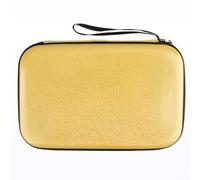 Besttoolifes Funda rígida de EVA para tenis de mesa, bolsa de almacenamiento para 2 raquetas, impermeable, a prueba de polvo, portátil, con doble soporte y asa de transporte (amarillo)
