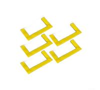 Besttoolifes Fundas amarillas pequeñas de PVC transparente para cebo de pesca, juego de 5 protectores de señuelo para almacenamiento seguro y organización de anzuelos, 20 x 20 cm y 18 x 15,5 cm