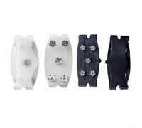 Besttoolifes Fundas antideslizantes para zapatos | 11 x 5 x 4 cm, tacos de hielo transparentes para nieve, banda de rodadura de cinco dientes de silicona de calidad para
