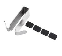 Besttoolifes Ganchos dobles de acero inoxidable, para puerta de ducha de cristal, colgador de toallas de baño sobre panel de pared de cristal, no requiere taladrar, 7 x 2,6 cm