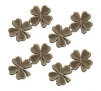 Besttoolifes Hebilla de cintura de trébol de cuatro hojas, herramienta de medición de cintura desmontable, tensor de pantalones ajustable para jeans, juego de conectores de correa de aleación de plata