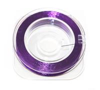 Besttoolifes Hilo de poliéster tejido multicapa para construcción y reparación de cañas con revestimiento metálico, línea duradera para caña de pescar de 50 m, guía para atar hilo (morado 300D)