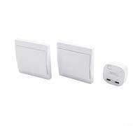 Besttoolifes Interruptor de pared WiFi inteligente RF433MHz, módulo de control remoto inalámbrico, botón impermeable, para iluminación de automatización del hogar, interruptor de pared de pandilla (1