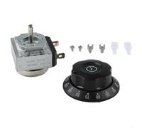 Besttoolifes Interruptor temporizador mecánico de 120 minutos, 30/60/90/120 minutos para horno microondas, horno eléctrico y olla arrocera, alerta de campana, interruptor de sincronización de 16 A