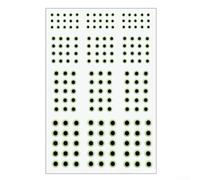 Besttoolifes Juego de 183 hojas de señuelo de pesca superluminosas con 4 tamaños de 3 mm, 4 mm, 5 mm, ojos de goma suaves para atar moscas de 6 mm, 3D y proyectos de manualidades noche (B)