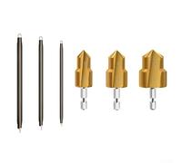 Besttoolifes Juego de 3 herramientas de reparación manual de tuberías para tubos de agua de PVC PPR, incluye brocas escalonadas de vástago hexagonal de 1/2 3/4 1 pulgada y