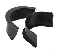 Besttoolifes Juego de bolsillos de goma para mesa de billar - Bolsas de esquina y cola media para mesa de billar para adultos - Reemplazo de plástico de goma negra para ángulos medianos de 23 cm y 17