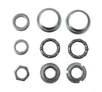 Besttoolifes Juego de cojinetes y cojinetes para bicicletas de montaña con bielas de 1 o 3 piezas, construcción de acero, carcasa de 51,5 mm, jaula de rodamiento de 44 mm, acabado plateado