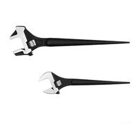 Besttoolifes Juego de llaves ajustables con punta de palanca, acero resistente para construcción, 12 pulgadas y 16 pulgadas con bolsa enrollable, para alineación de agujeros de perno