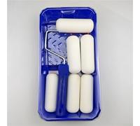 Besttoolifes Juego de sartenes de pintura de 4 pulgadas con 6 rodillos de esponja y 2 bandejas de pintura, kit de mini rodillo de pintura de espuma para retoques en paredes, puertas y armarios